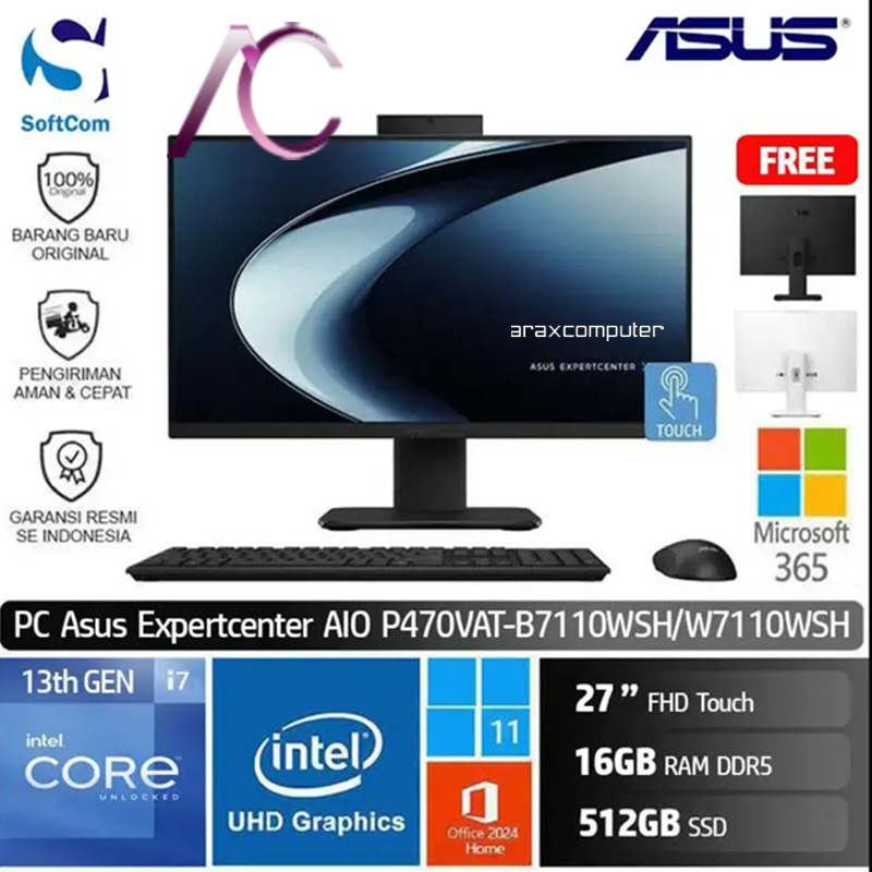 کامپیوتر یکپارچه ایسوس ALL IN ONE ASUS A3402WVAT CORE I5-1335U/8GB/512GB/INTEL/TOUCH - تصویر 3